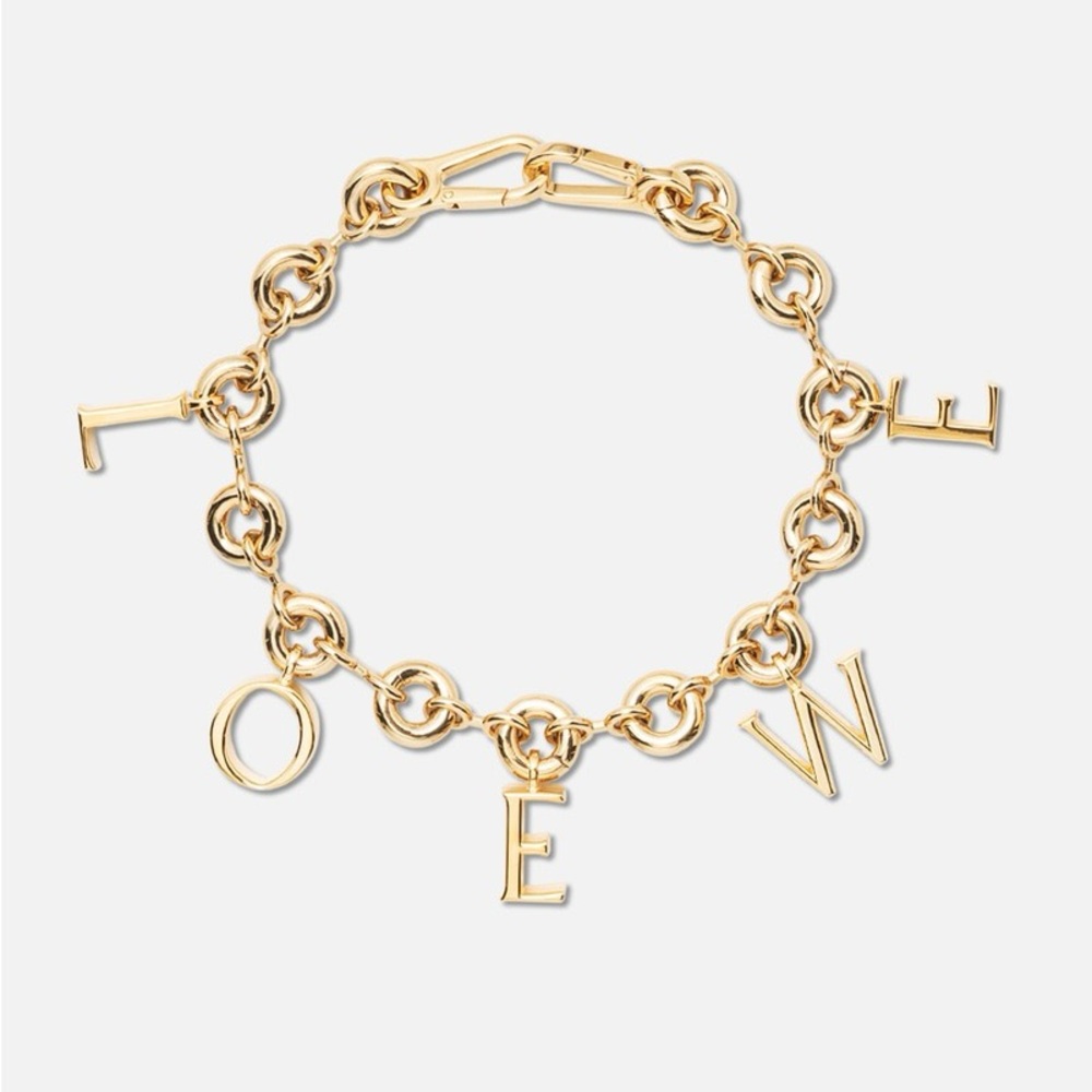Loewe Gold Letter Charm Donut Strap
